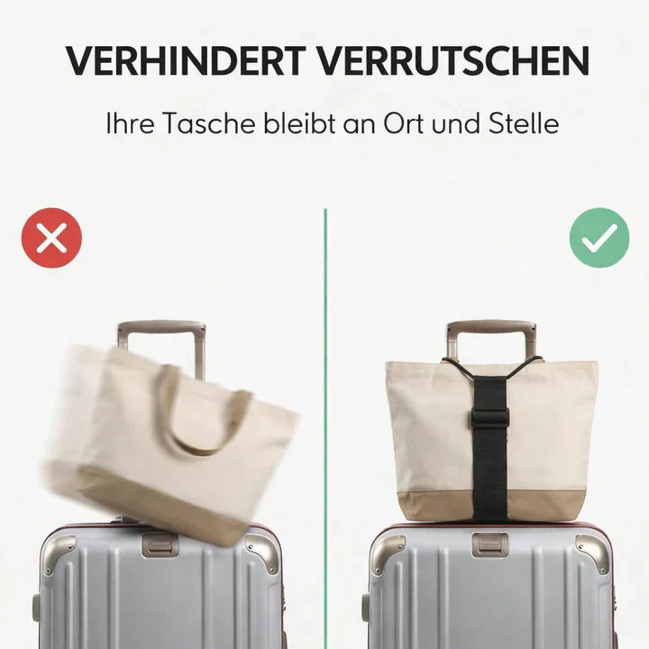 Luggage strap with click buckle – hands free