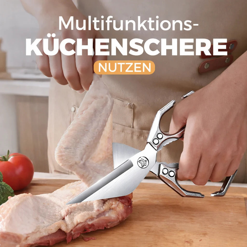 Multifunction Kitchen Scissors made of 3Cr13 Stainless Steel