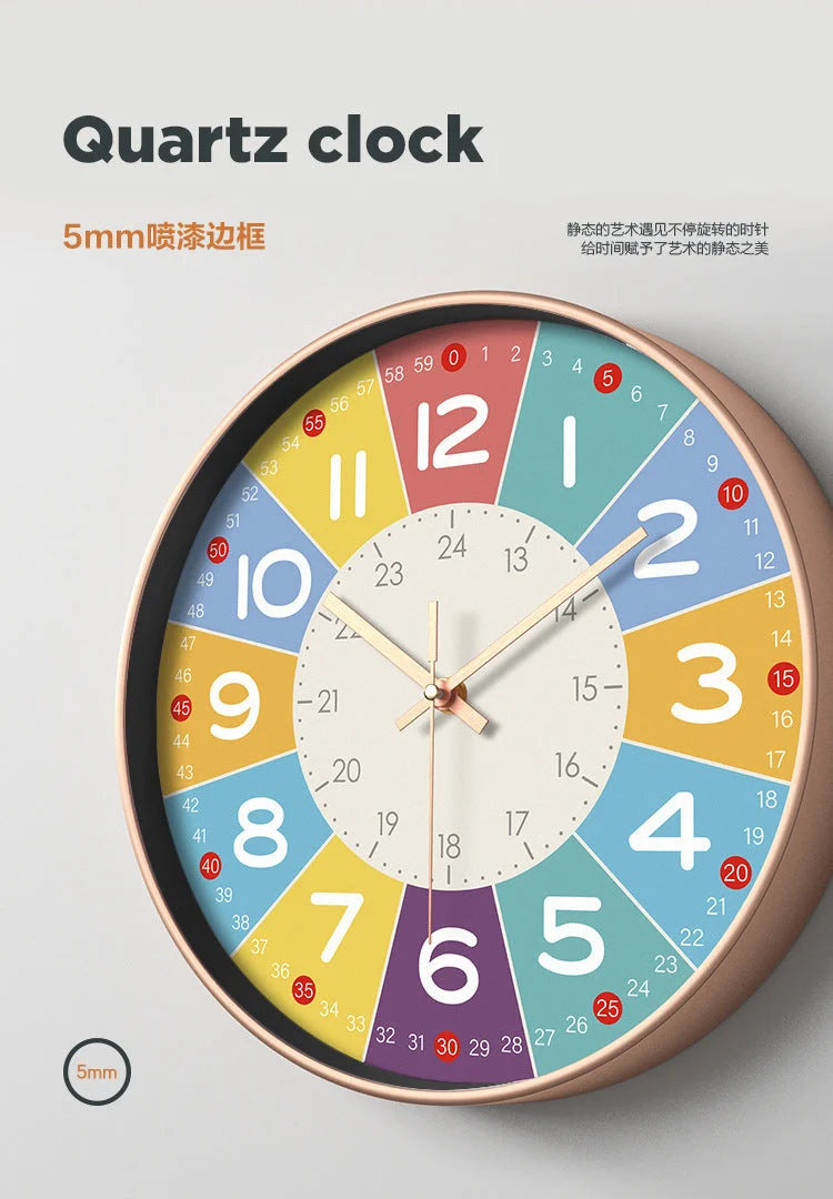SilentKids Wall Clock – Silent for the Children's Room