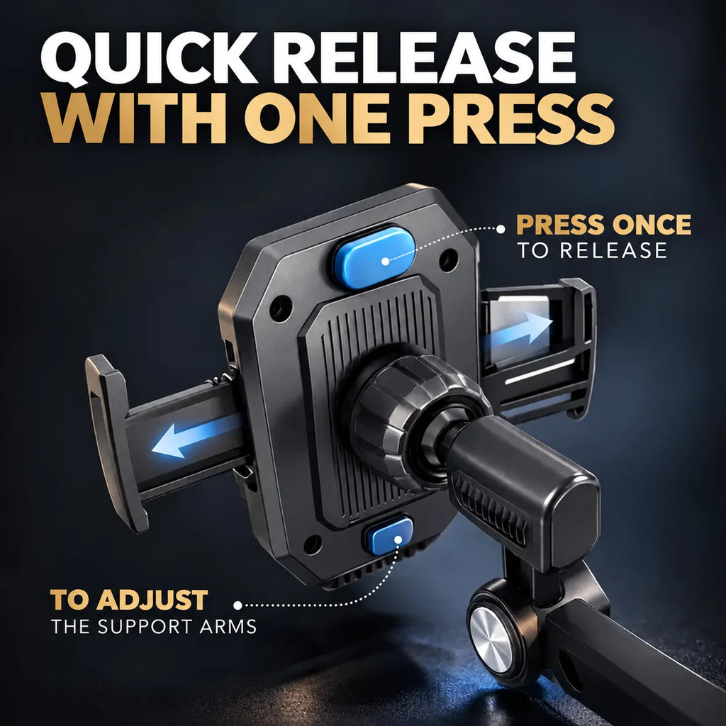 Car Phone Holder with Suction Cup & 360° Rotation