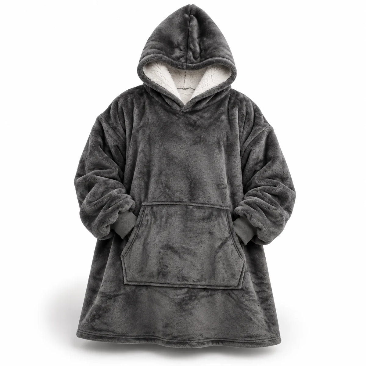 Ultra-Soft Oversized Sherpa Hoodie Blanket (with Pocket)