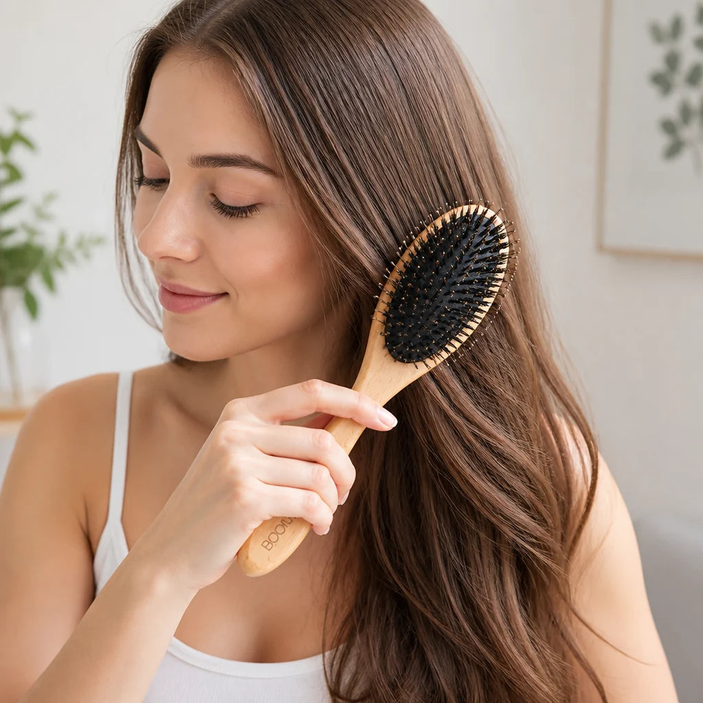 Wild Boar Bristle Anti-Static Hairbrush