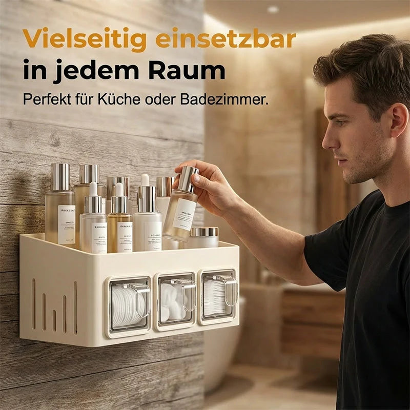 Spice Rack Without Drilling – 3 Transparent Drawers