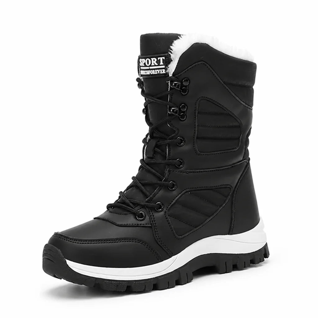 Waterproof insulated high-top snow boots