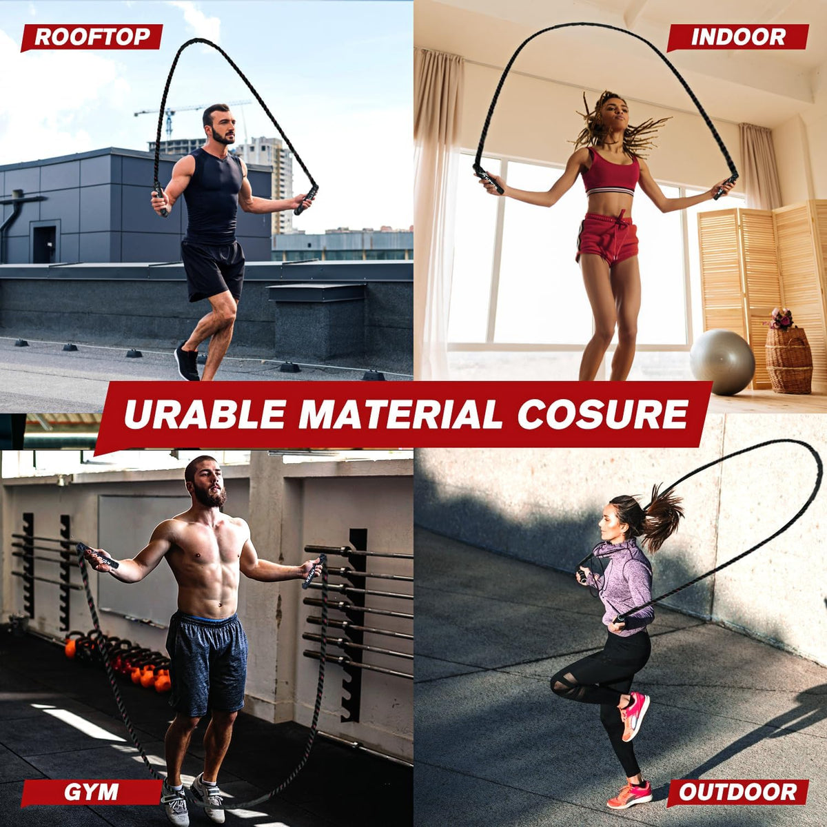 Weighted Jump Rope Adjustable Length