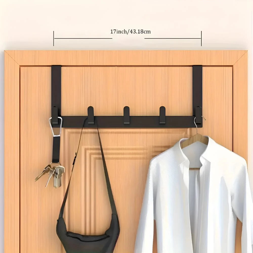 Door wardrobe 5 hooks stainless steel