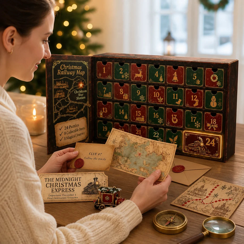 24-Day Escape Room Puzzle Advent Calendar (6 Themes)