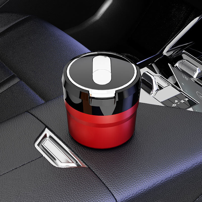 Car trash can with flip lid