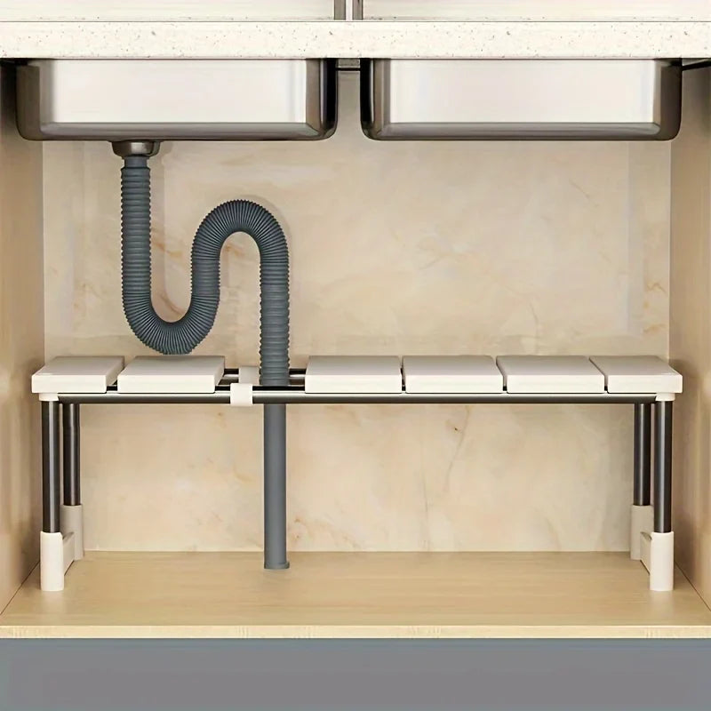 Extendable Under-Sink Shelf for Kitchen