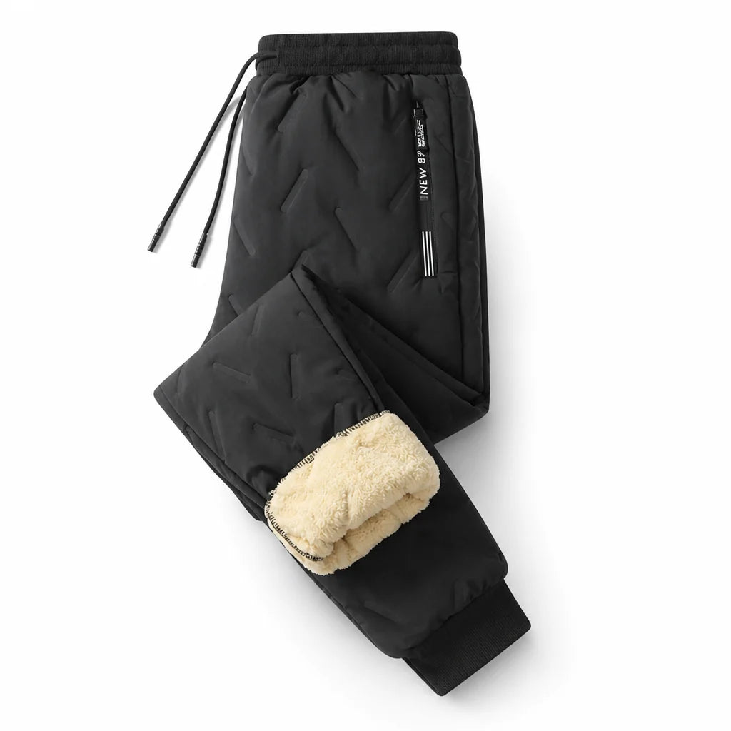 Fleece-lined, windproof and waterproof thermal pants (men)