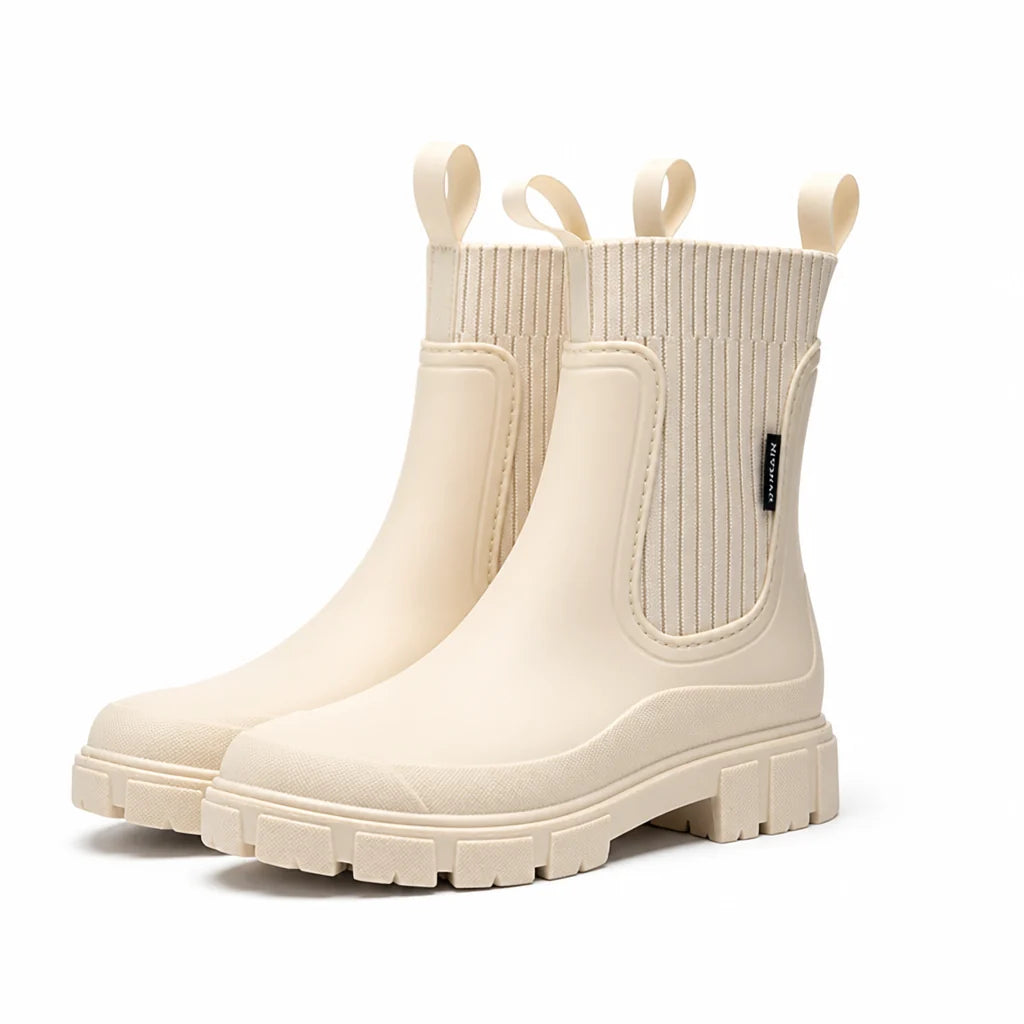 Waterproof Chelsea Boots with Non-Slip Sole and Slip-On Design