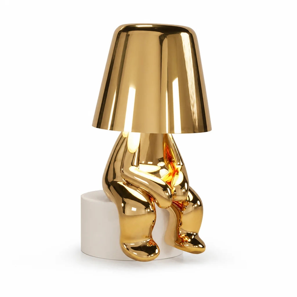 Energy-Saving LED Sculpture Desk Lamp (Gold/Silver)