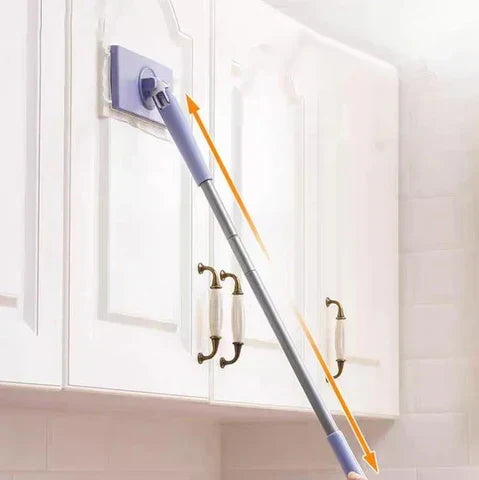 Microfiber Floor Mop Swivel Mop Head & Washable Pads (Wall Mount Holder)