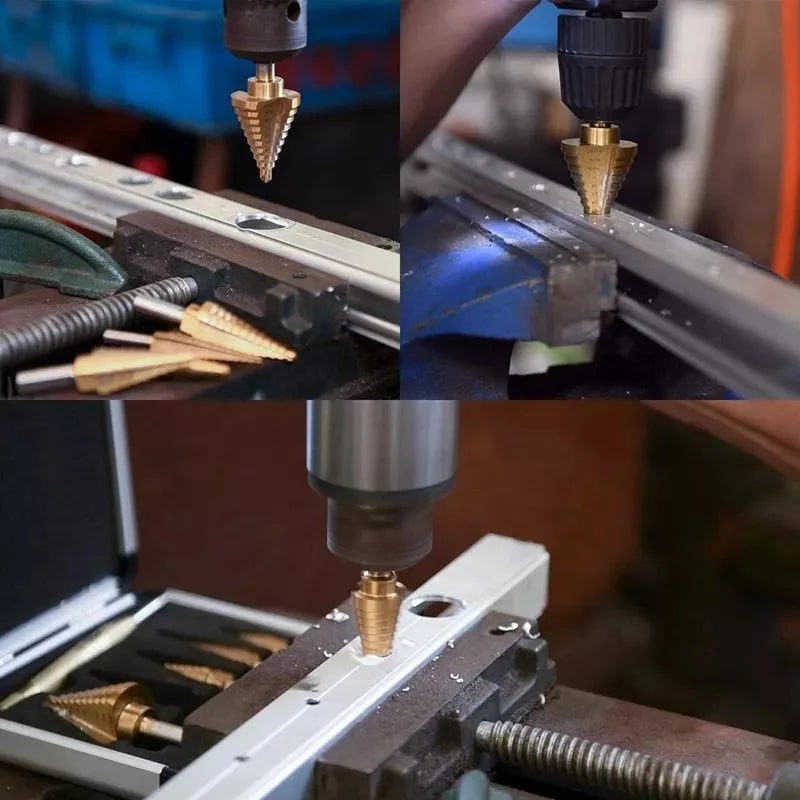 Titanium Step Drill Bit Set 6-piece