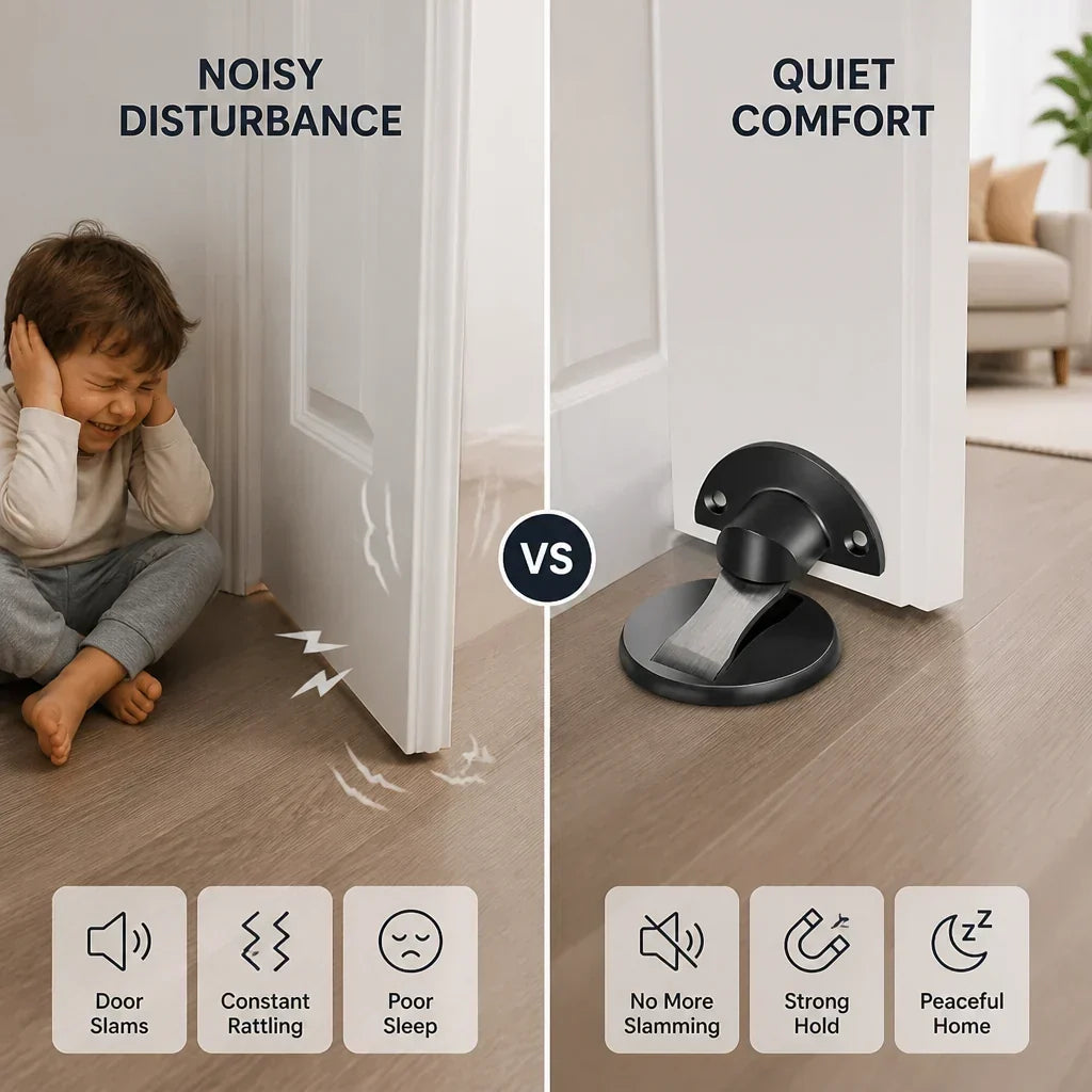 Rust-resistant Magnetic Door Stopper (Adjustable 0.51 to 3.05 cm)