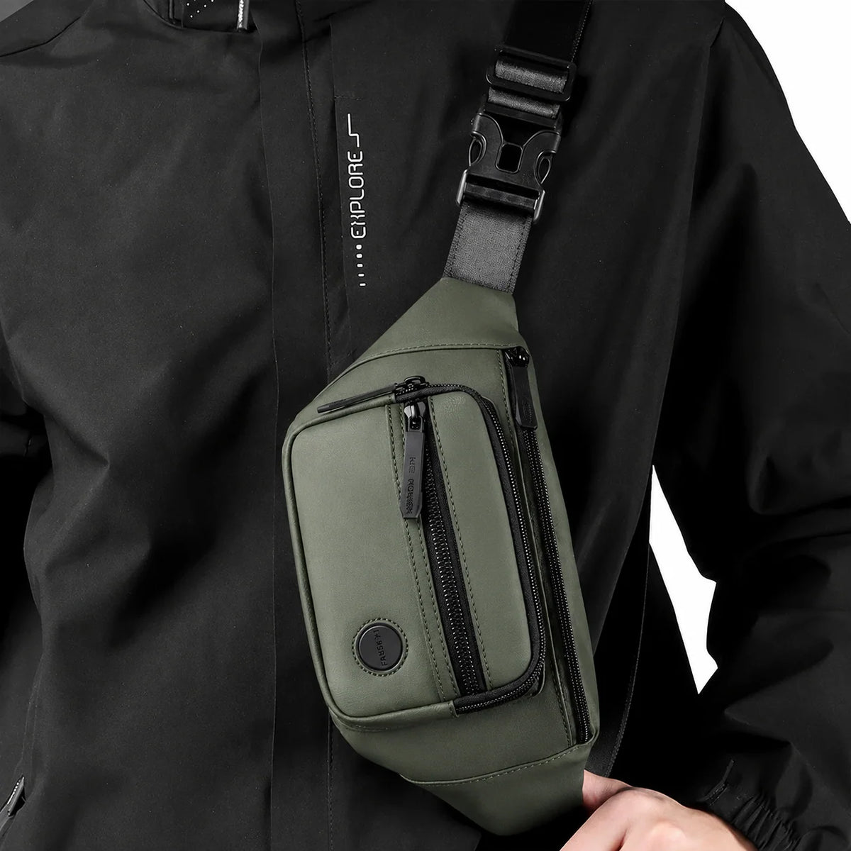 Men's Waist Bag Water-Repellent Adjustable Strap