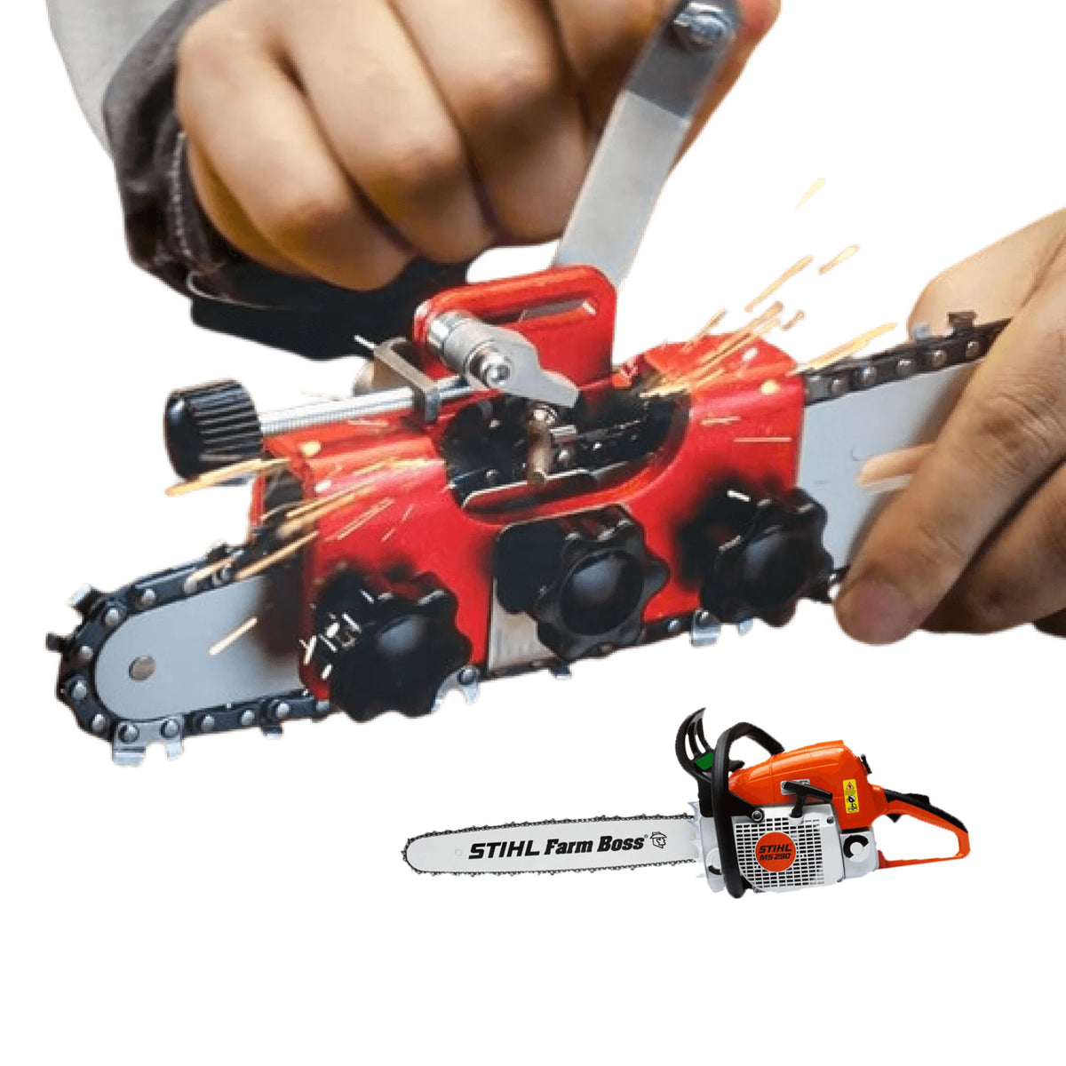 Chainsaw Chain Sharpener 30 Degree Sharpening Guide Stainless Steel