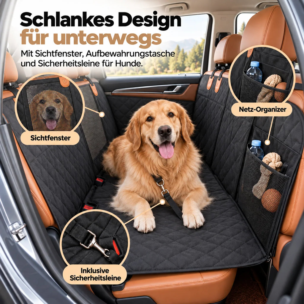 Dog Car Seat Cover Waterproof Back Seat Extender