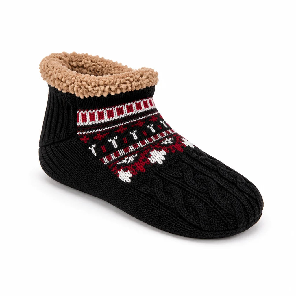 House Socks with Sherpa Lining and Non-Slip (Machine Washable)