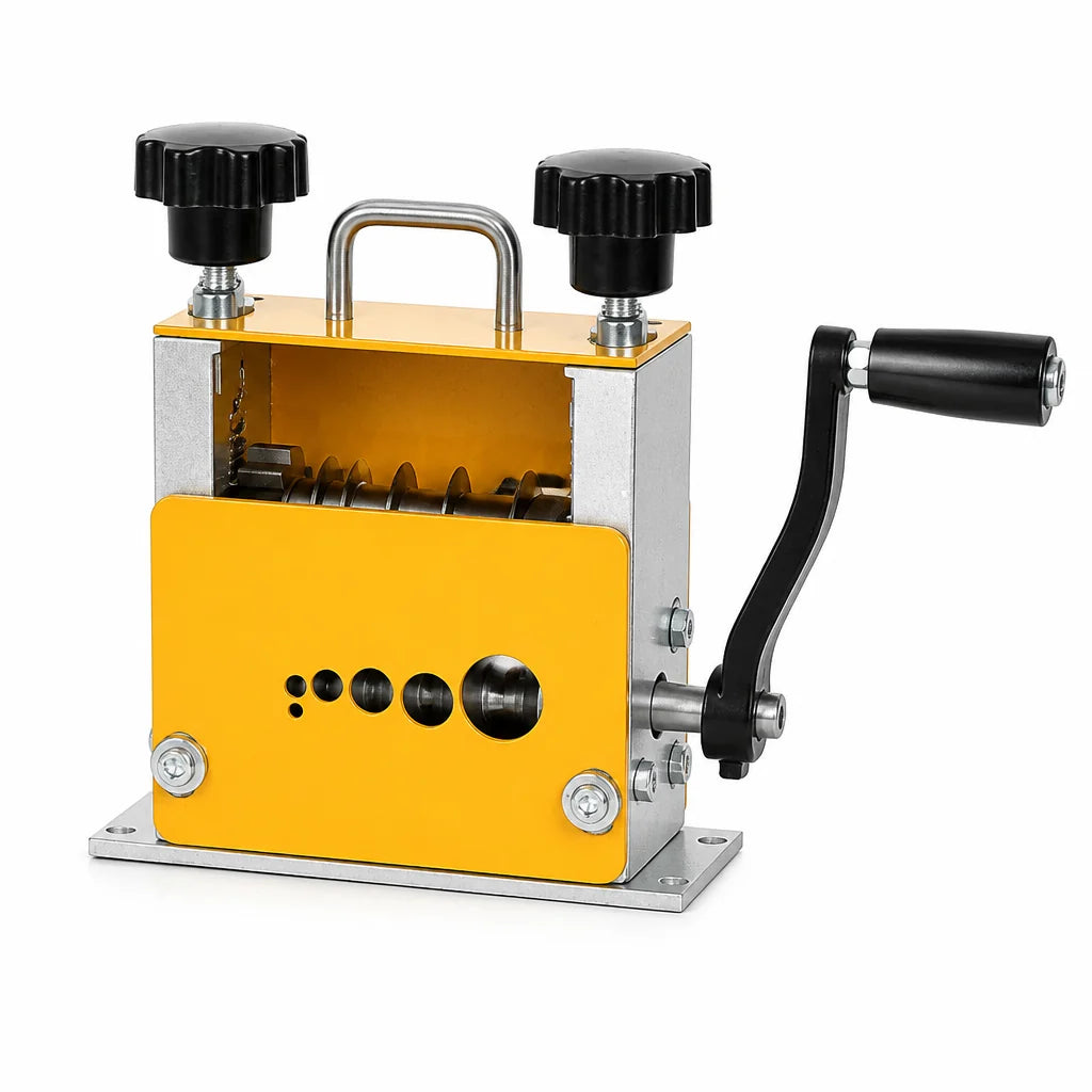 Dual-Mode Crank and Drill Multi-Hole Wire Stripper