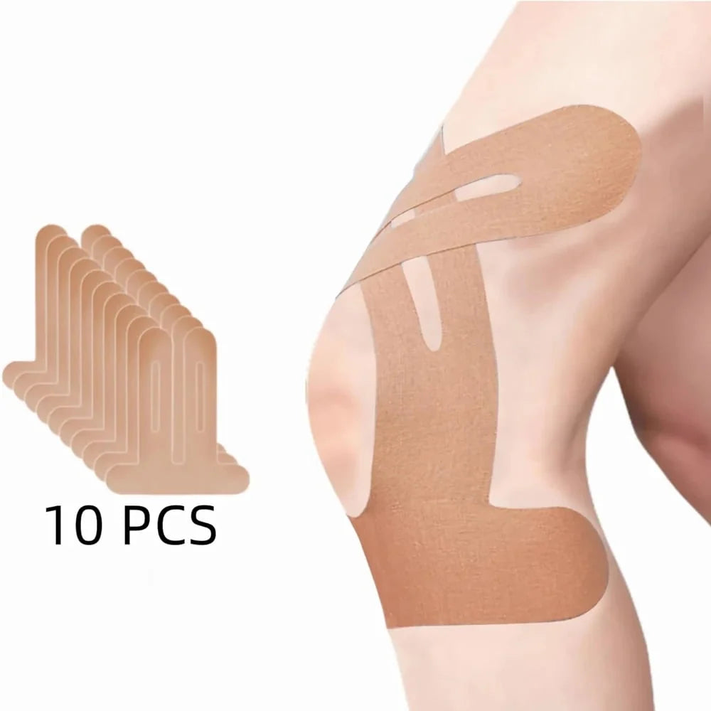 Kinesiology Tape for Knees, Pre-Cut Cotton Strips