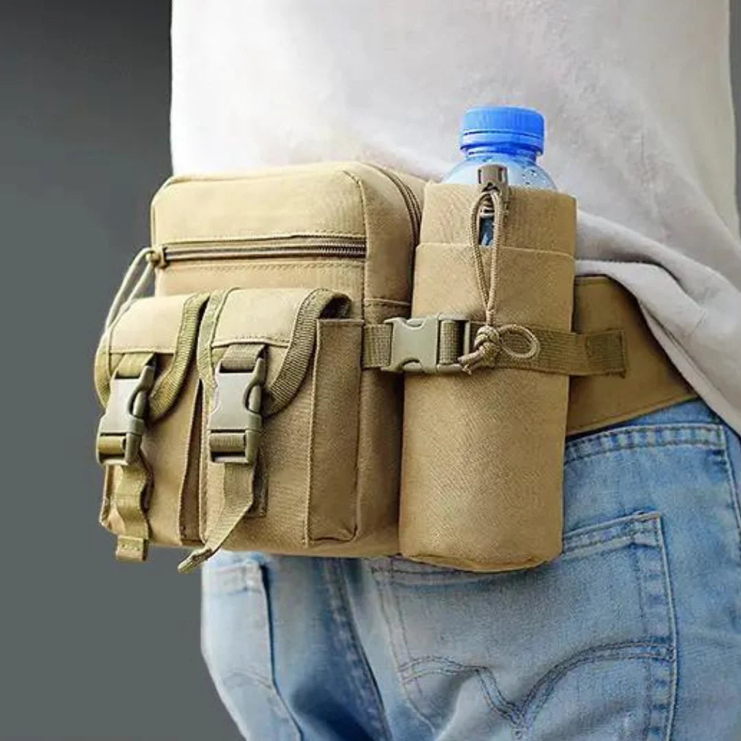 Hiking Waist Pack Waterproof With Detachable Bottle Holder