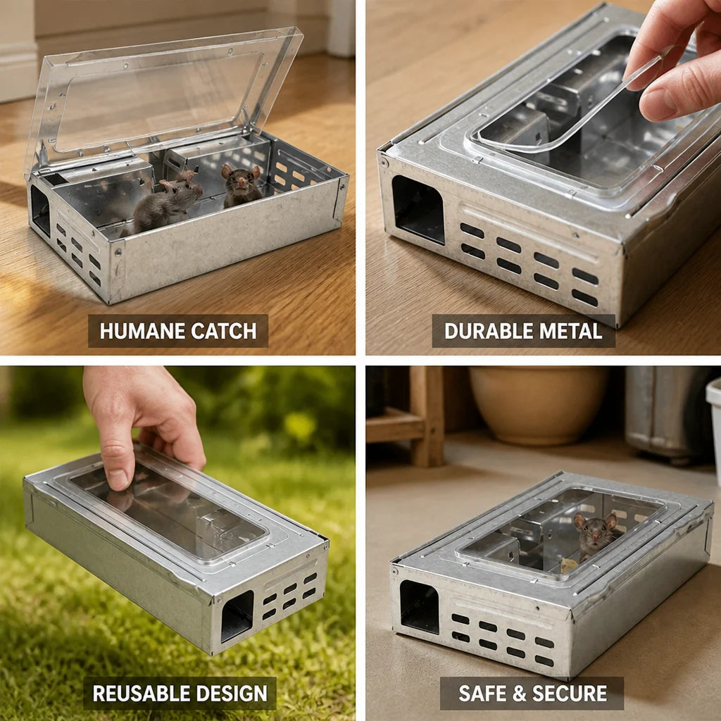 Humane Animal Trap Live Catch & Release Galvanized