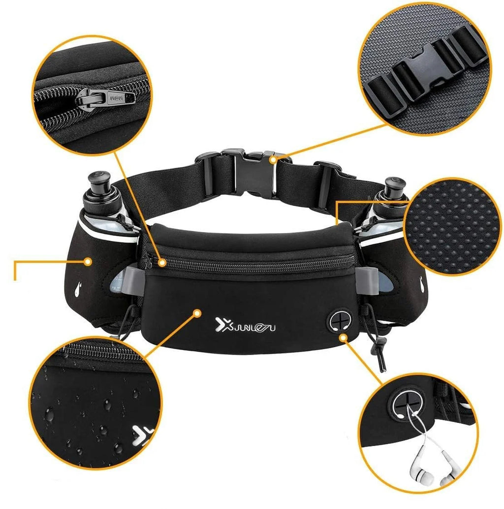 Running Belt with Water Bottle Holder