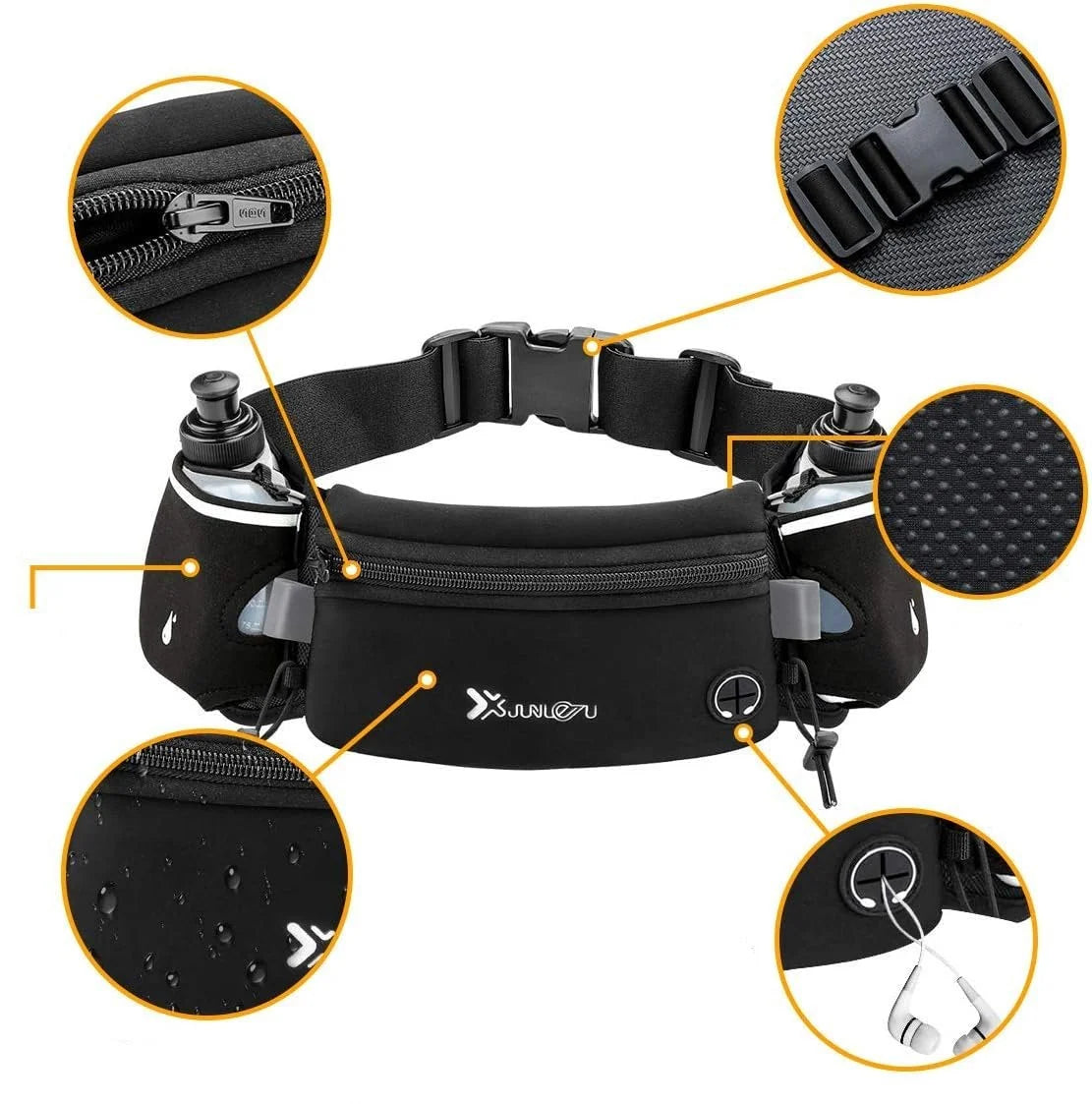 Running Belt with Water Bottle Holder