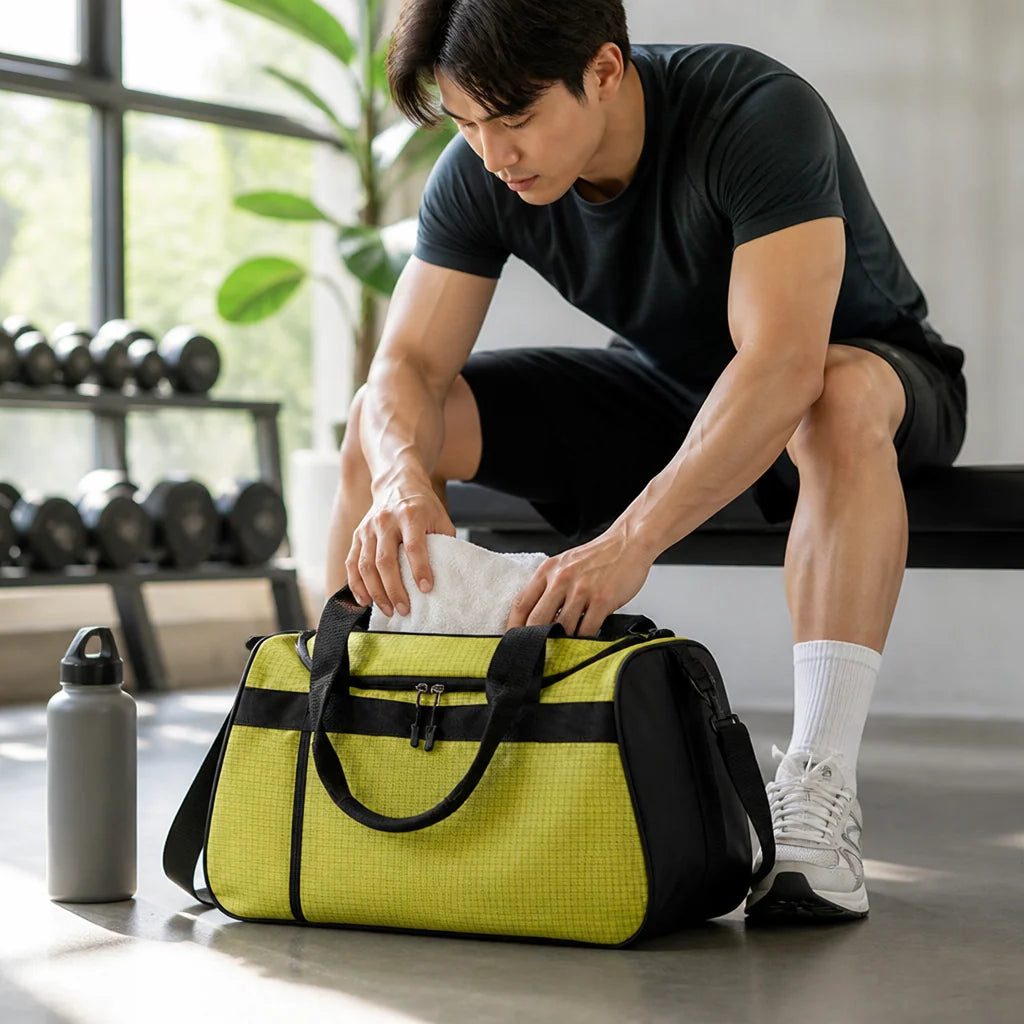 Gym Bag Water-Resistant Nylon & Multiple Pockets