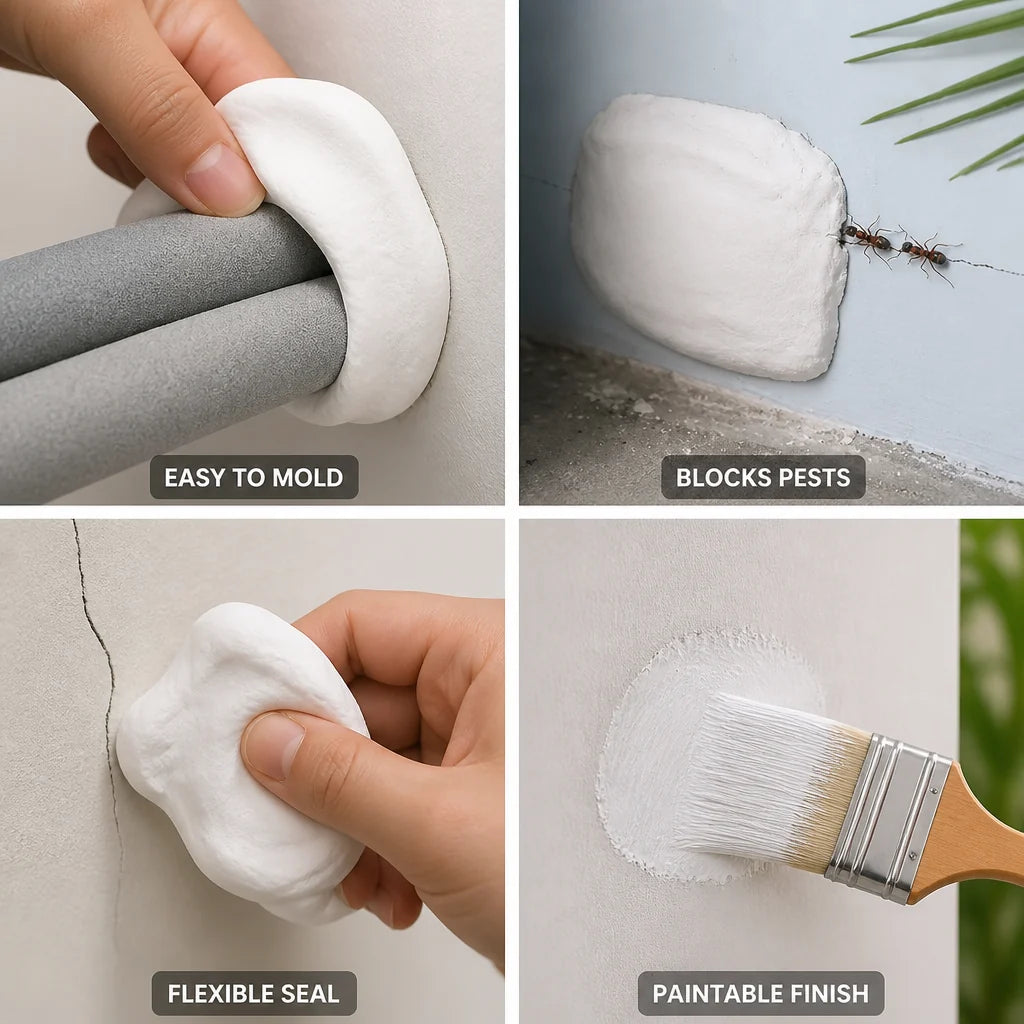 Ready-to-use moldable and paintable sealant (6-pack)