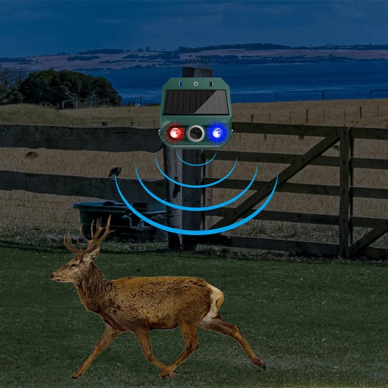 Solar-Powered Animal Repellent Device for the Garden