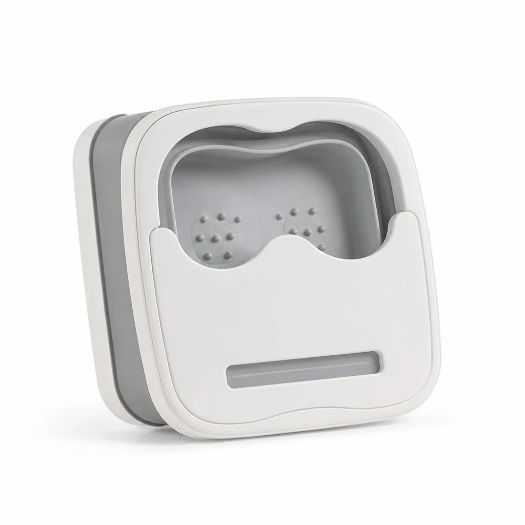 Foldable Silicone Foot Bath with Acupressure and Massage Rollers