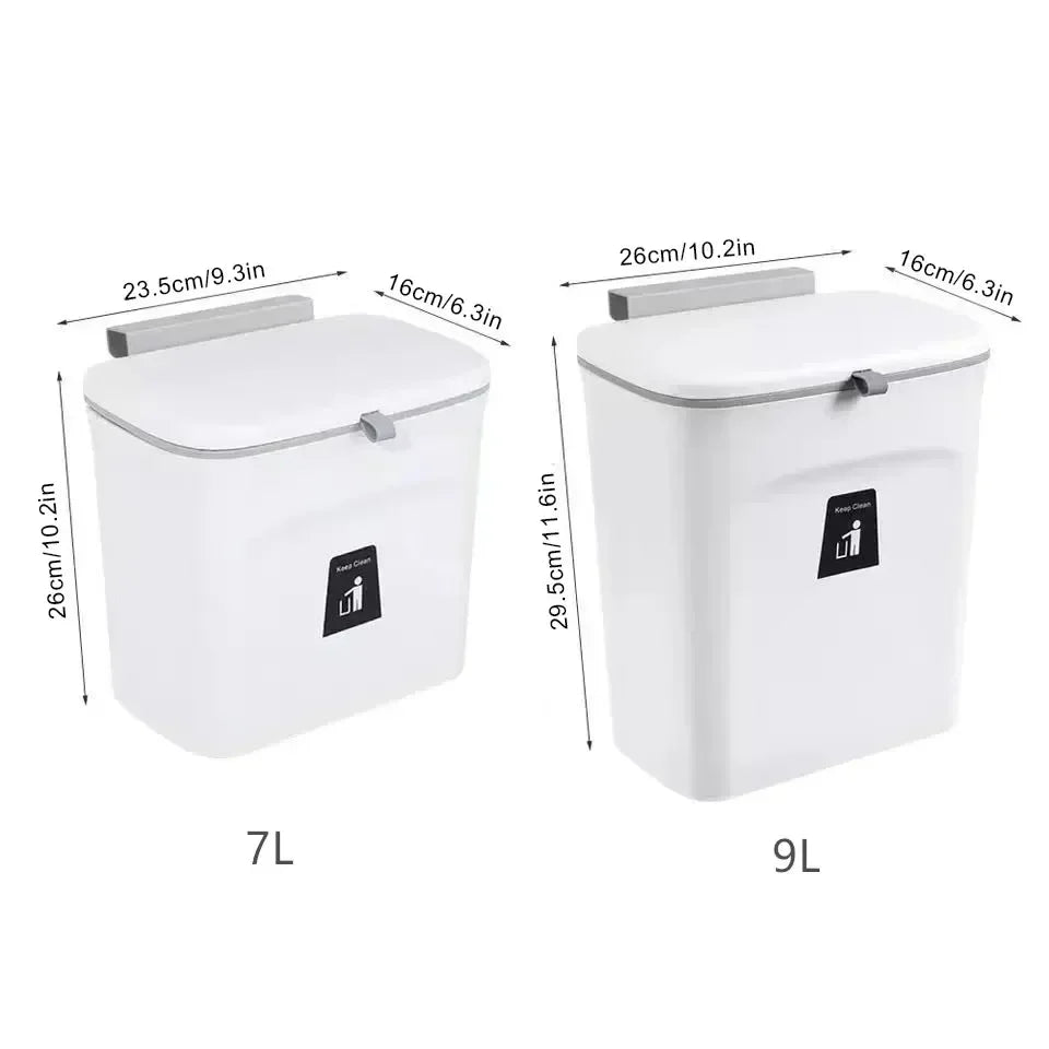 Trash Can Wall Mounted with Lid