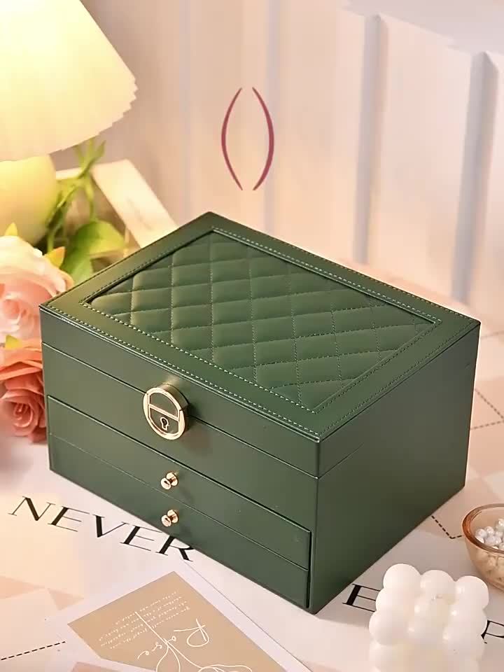 Jewelry Organizer Box Leather Travel Case
