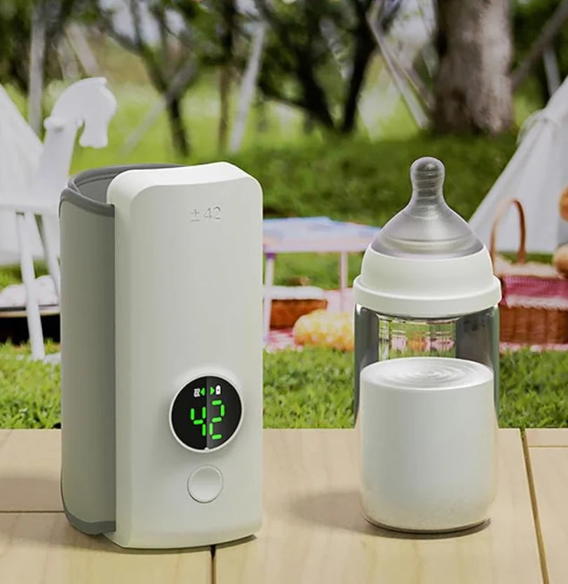Portable Baby Bottle Warmer Adjustable Temperature Control Rechargeable Battery