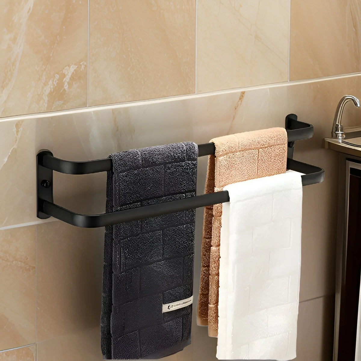 Wall Mounted Towel Rack 3 Tier No Drill