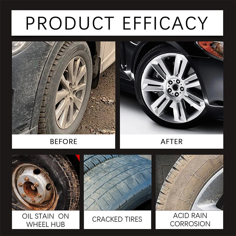 Tire wax for deep black shine & UV protection