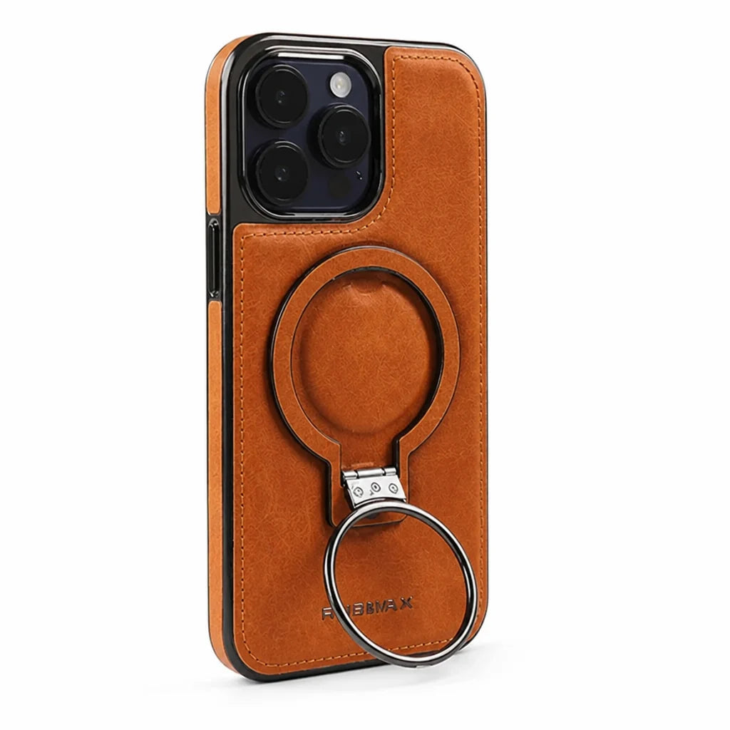 Leather Folding Stand Phone Case (9H Camera Protection)