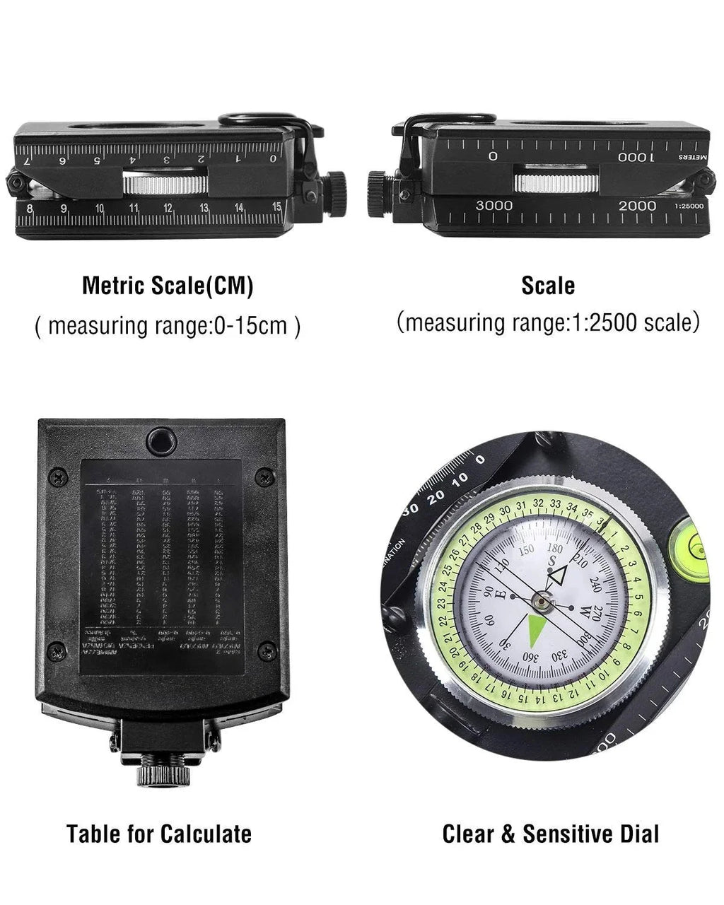 Outdoor Sight Compass with Clinometer