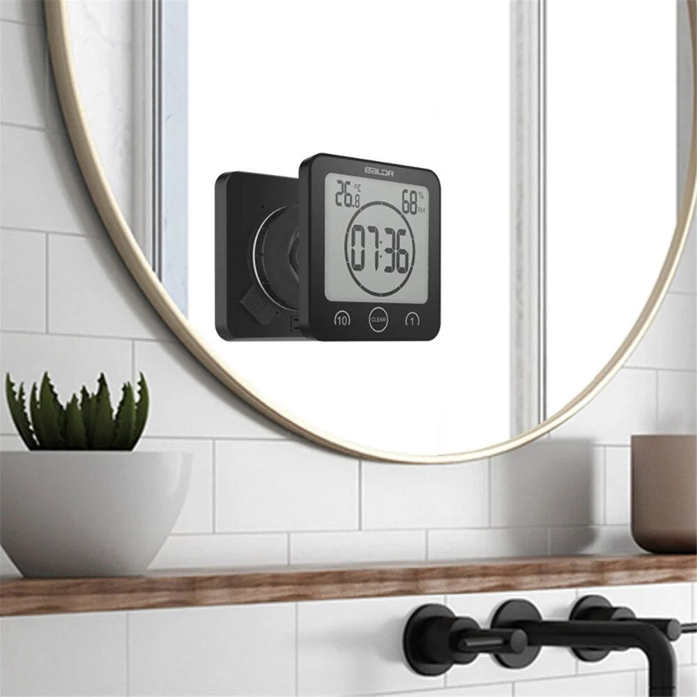 Waterproof shower clock for the bathroom