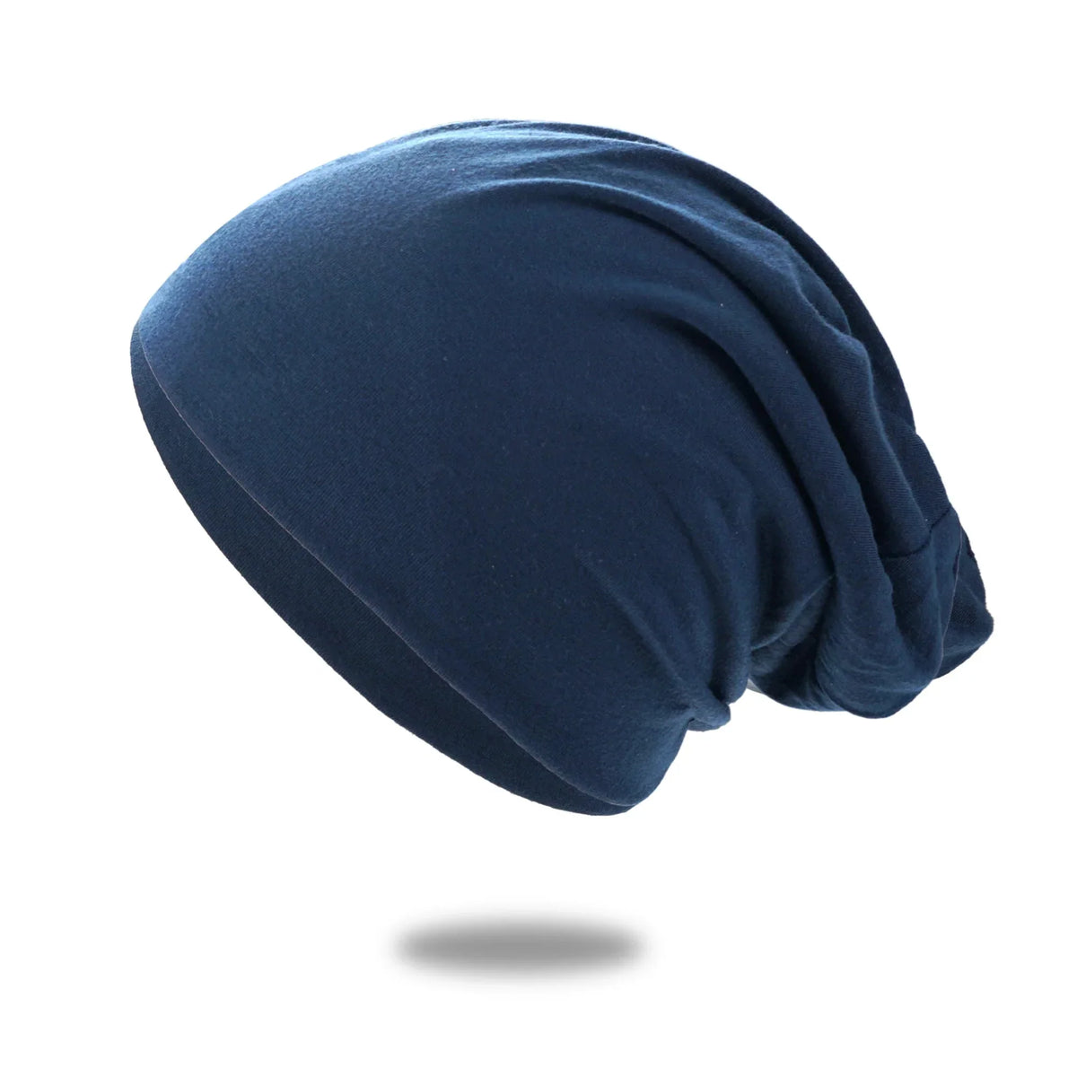 Loose Knit Beanie Cotton Spandex Blend Breathable Stretch Fabric (One Size)