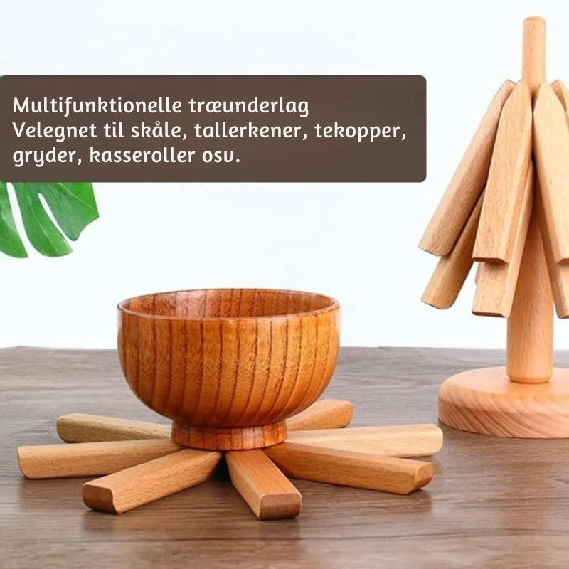 Coaster wooden pot holder foldable