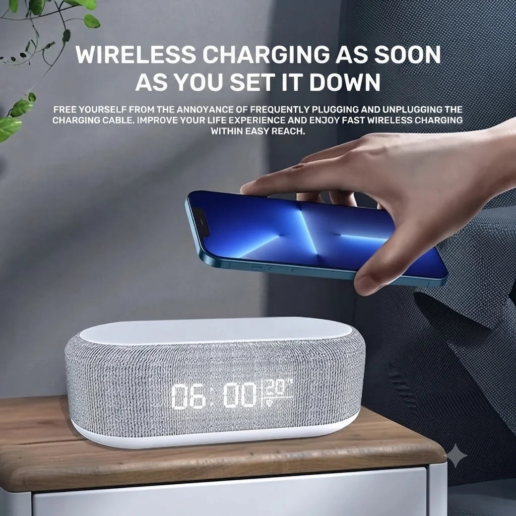 Wireless Charging Station | With Alarm Clock and Temperature Display