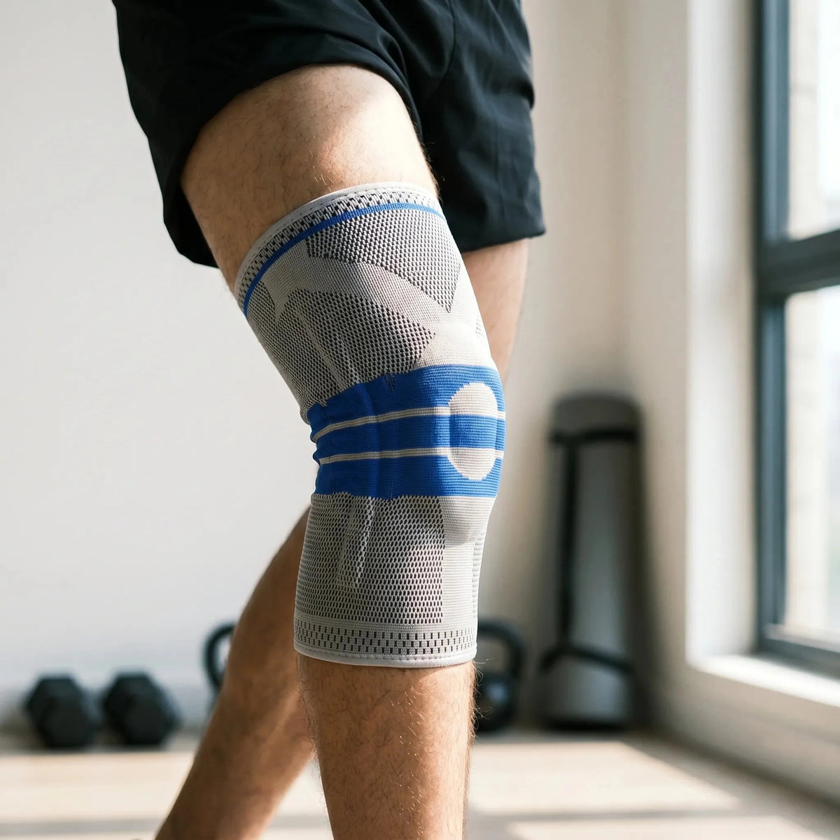 Knee Compression Bandage with Side Stabilizers