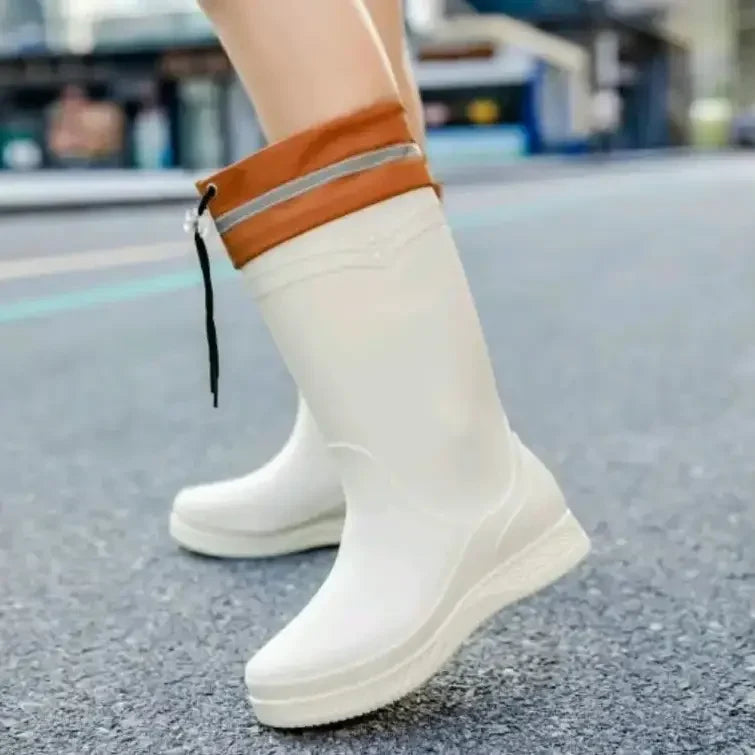 Insulated Waterproof Rain Boots Mid-Calf Length