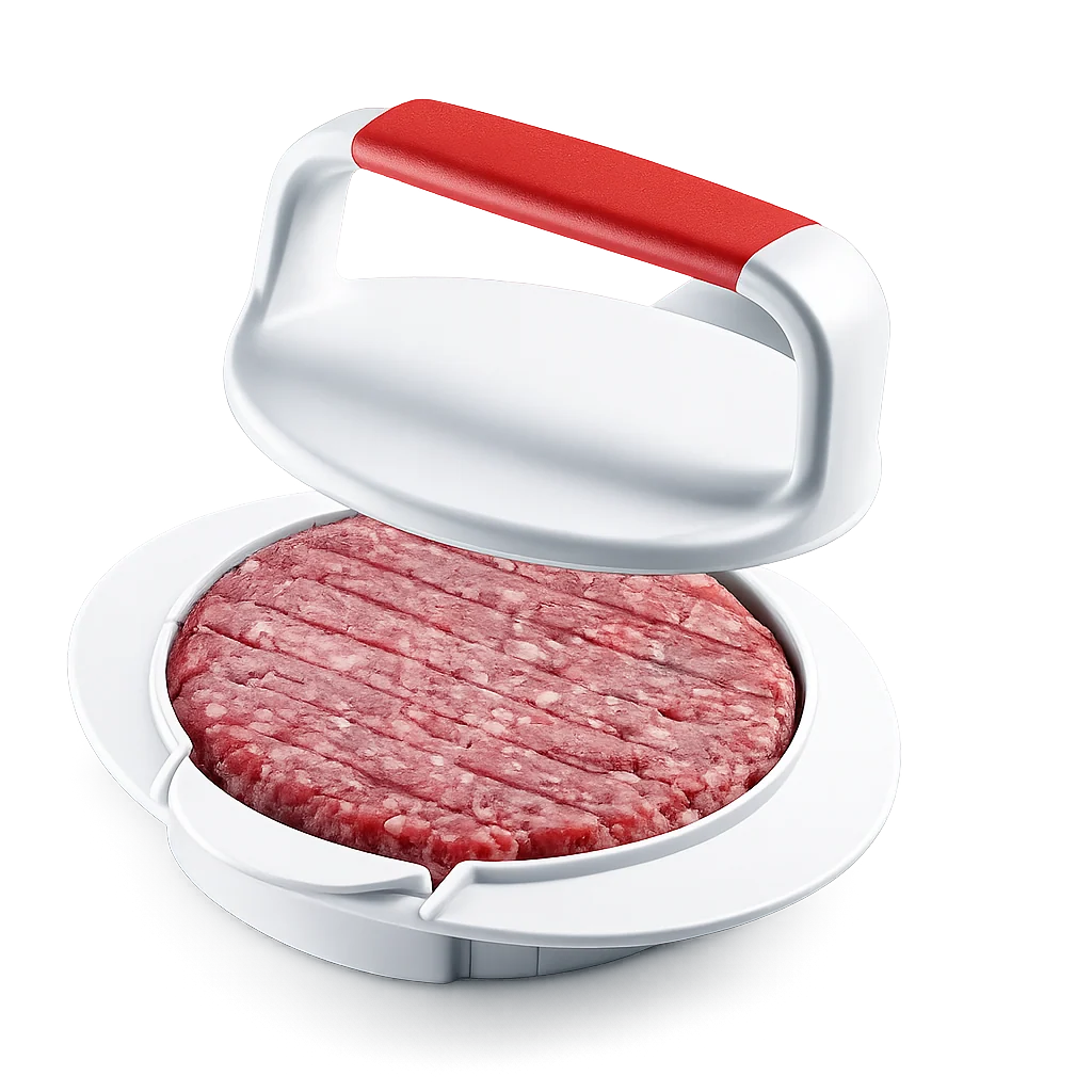 Burger press for uniform patties