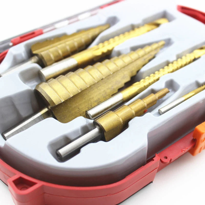 Titanium Step Drill Bit Set 6-piece