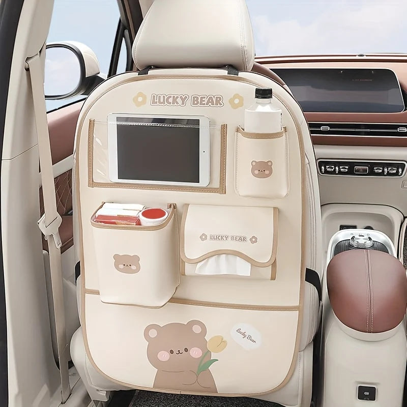 Car Back Seat Organizer with Multiple Compartments