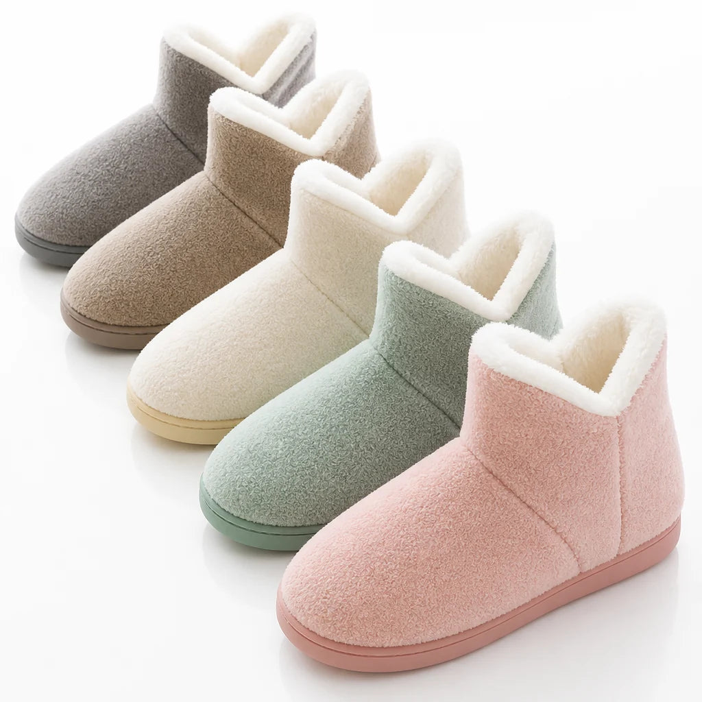 Soft Fleece-Lined Anti-Slip Slippers (Large Sizes)